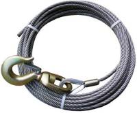 B/A Products Co. - Winch Cable (Fiber Core Wire Rope) w/Swivel Hook & Latch (3/8" x 50')