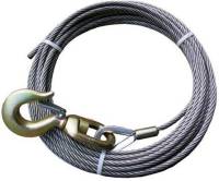 B/A Products Co. - Winch Cable (Fiber Core Wire Rope) w/Swivel Hook & Latch (7/16" x 150')