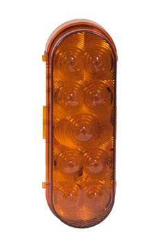 Maxxima - 6" Oval Amber Park/Rear Turn 9 LEDs Amber Lens