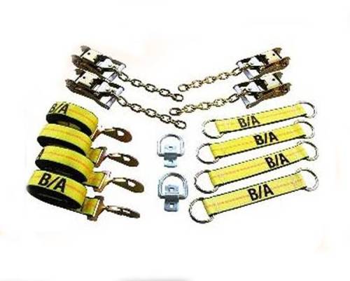 B/A Products Co. - D Ring Style Rollback Tie-Down System With Snap Hook Straps