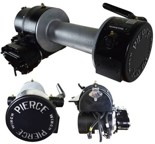 Pierce - 12,500 lb. 12 Volt 11" Drum Industrial Winch