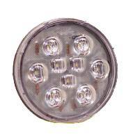 Maxxima - 4" Round Back Up Light, 9 LED's, Grommet