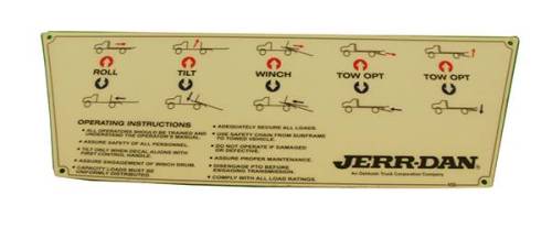 Jerr-Dan - Decal Control Panel LH (New Style)