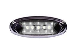 Maxxima - Oval LED Clearance Light, 15 Red LEDs in