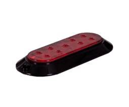 Maxxima - Oval Red Surface Mount S/T/T Red Lens 9