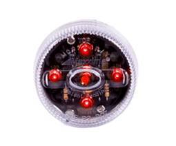 Maxxima - Red 2" Round Clearance Marker, 5 LEDs