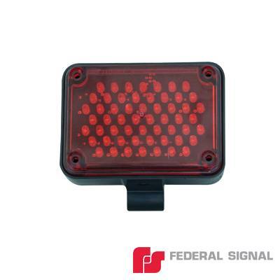 Federal Signal - Red LED's, Amber Lens, Built-In Flasher
