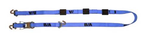 B/A Products Co. - 2" Ratchet Tie-Down Assembly with Long Swivel J Hooks & Tire Grippers
