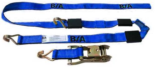 B/A Products Co. - 2" Ratchet Tie-Down Assembly with Double Finger Hooks & Tire Grippers
