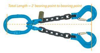 B/A Products Co. - Grade 100 V Chain with Grab Chains|Hooks (5/8")