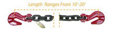 B/A Products Co. - Chain with Cradle Grab Hooks on Each End (1/2" Chain - 10')