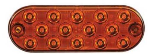 Maxxima - Low Profile Thin Oval Surface Mount Lights (Amber, Park Rear Turn)