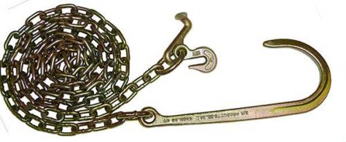 B/A Products Co. - Chain with 15" J Hook; Grab & T Hooks (5/16" Chain - 8' [Pair])
