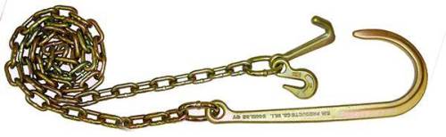 B/A Products Co. - Chain with 15" J Hook; Grab & Mini J Hooks (Pair) (5/16" Chain - 8')