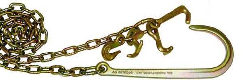 B/A Products Co. - Chain with 15" J Hook; Grab, R, T & Mini J Hooks (10')