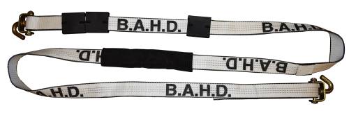 B/A Products Co. - 2" H.D. Natural Web Trailer Strap with Swivel J Hooks, Tire Grippers & Protective Sleeve