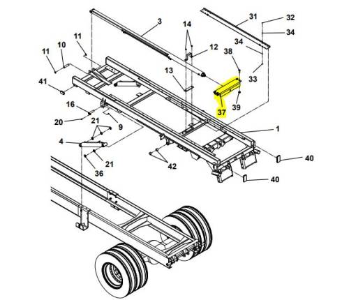 Jerr-Dan - Jerr Dan Standard Carrier Roll Cylinder Bracket 3017000103