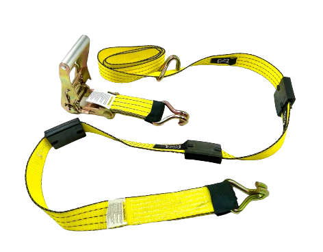 Safe N Secure LLC - Double Finger Car Hauler Strap with Ratchet