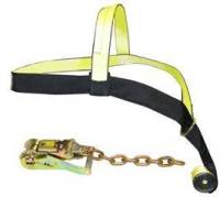 Tie-Down Basket Strap with D-Ring & Sleeve; Plain End (Basket & Ratchet) (Pair)