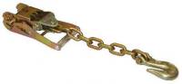 Wide Handle Ratchet with Chain & Grade 80 Clevis Grab Hook