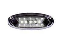 Oval LED Clearance Light, 15 Amber LEDs