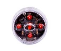 Red 2" Round Clearance Marker, 5 LEDs