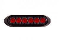 Red 6 LED Surface Mount Warning Strobe