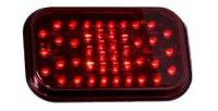 Red Rectangular LED Warning Strobes