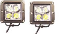 LED Dual Flood Lamp, 3? x 3?, 1,000 Lumens & 18 ftwire harness.