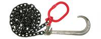 Grade 80 Chain with G80 15" J Hook; Grab Hook & Master Link (3/8" Chain - 10')