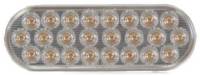 Thin Profile Oval Warning Flasher Lights (24 LED Amber Warning Flasher)