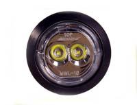 2" Round 2 LED Mini 250 Lumen LED Swivel (2 LED Swivel Mount Work Light - Black Finish)