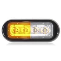 Maxxima M20484YWCL Amber/White Split Strobe