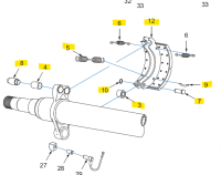 Landoll Parts - LANDOLL BRAKE SHOE KIT, 12 1/4X7 1/2 - Image 2